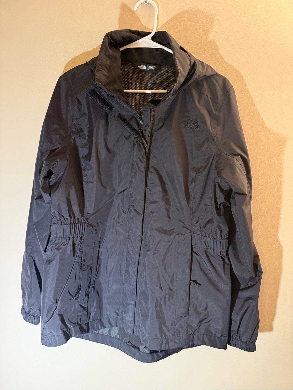The North Face Women's Black Utility Hoodie Windbreaker Rain Jacket Large